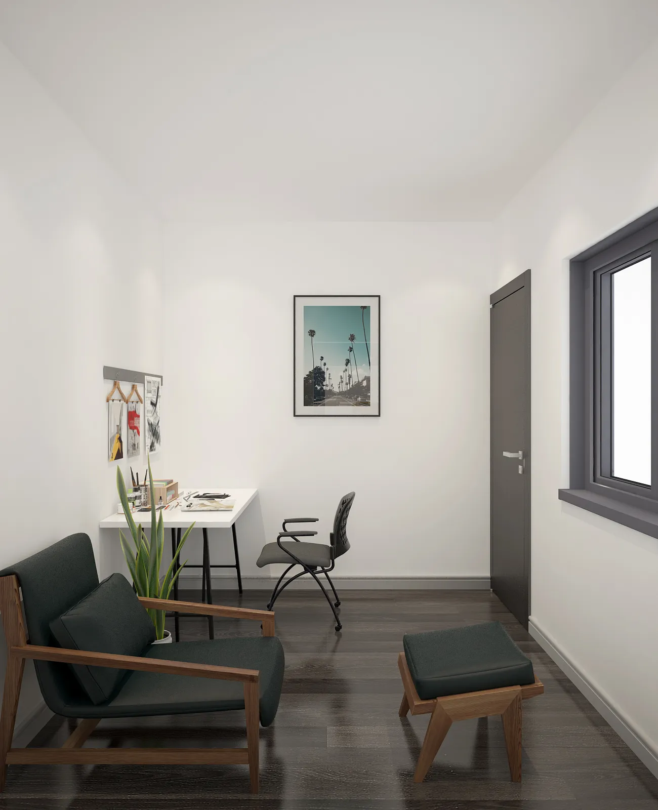 Sfeerimpressie Werk-/slaapkamer — Noorderstraat 30