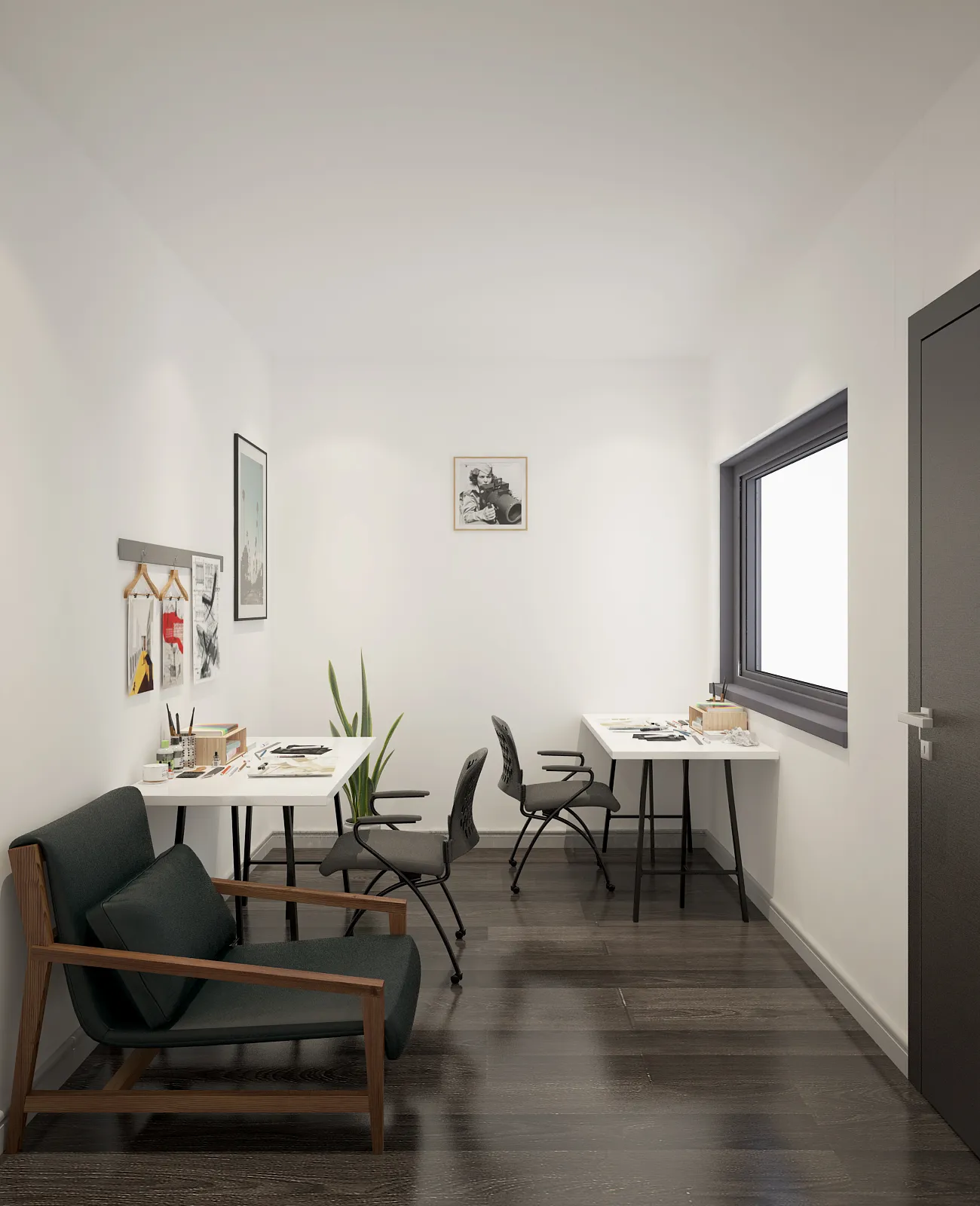 Sfeerimpressie Werk-/slaapkamer — Noorderstraat 28