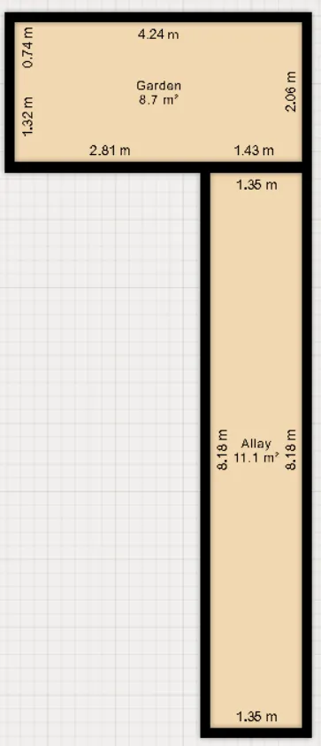 Plattegrond tuin Noorderstraat 28-30 28