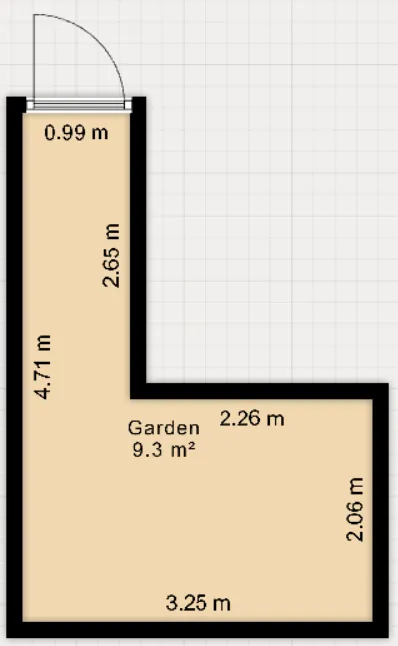 Plattegrond tuin Noorderstraat 28-30 30